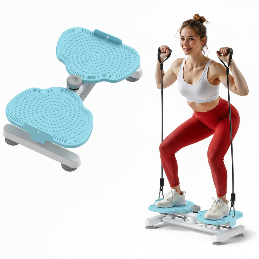 Merach Waist Twist Machine Toned Abs Waist Twister Can Stand with Feet Apart Double Non-Slip No Noise Use Exercise Equipment Abdominal Roller Workout