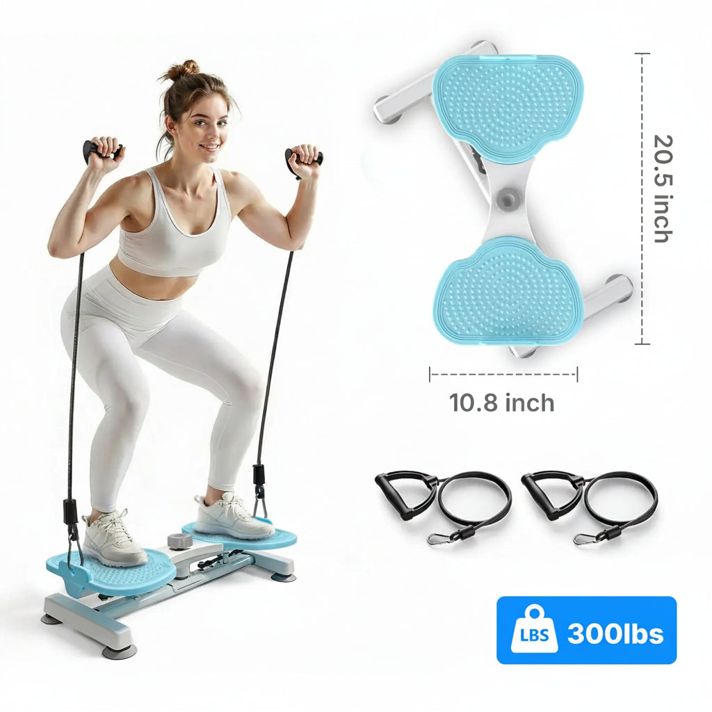 Merach Waist Twist Machine Toned Abs Waist Twister Can Stand with Feet Apart Double Non-Slip No Noise Use Exercise Equipment Abdominal Roller Workout