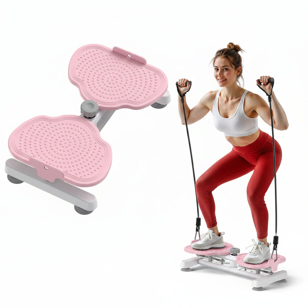 Merach Waist Twist Machine Toned Abs Waist Twister Can Stand with Feet Apart Double Non-Slip No Noise Use Exercise Equipment Abdominal Roller Workout