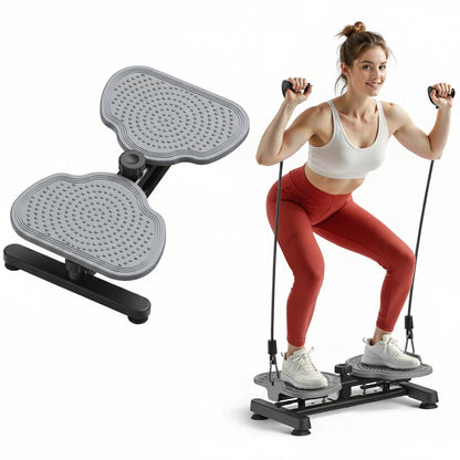Merach Waist Twist Machine Toned Abs Waist Twister Can Stand with Feet Apart Double Non-Slip No Noise Use Exercise Equipment Abdominal Roller Workout