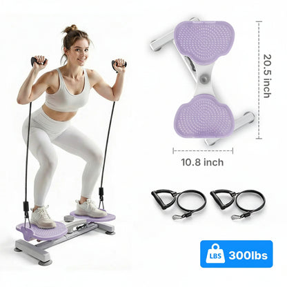 Merach Waist Twist Machine Toned Abs Waist Twister Can Stand with Feet Apart Double Non-Slip No Noise Use Exercise Equipment Abdominal Roller Workout