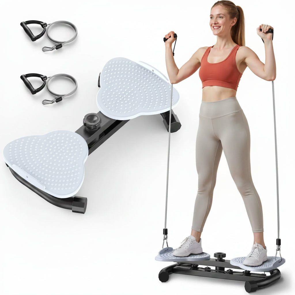 Merach Waist Twist Machine Toned Abs Waist Twister Can Stand with Feet Apart Double Non-Slip No Noise Use Exercise Equipment Abdominal Roller Workout