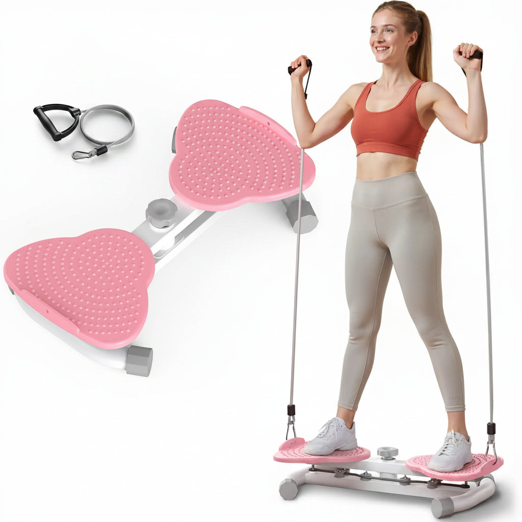 Merach Waist Twist Machine Toned Abs Waist Twister Can Stand with Feet Apart Double Non-Slip No Noise Use Exercise Equipment Abdominal Roller Workout